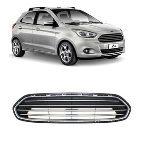 Grade Para-Choque Superior Dianteiro Ford Ka 2014/ Preta Co