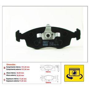 Pastilhas de Freio Dt Fiat Doblo 1.3 1.6 16V Cargo 07.2009/