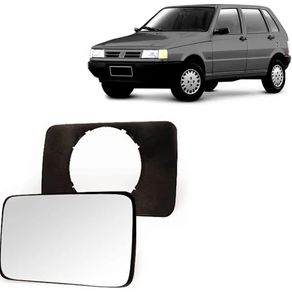 Suporte Retrovisor Fiat Uno 1989/ com Vidro Direita