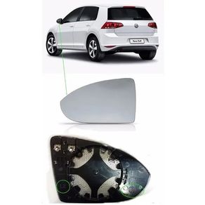 Suporte Retrovisor Vw Golf 2014/ com Vidro Metalizado A Esquerda