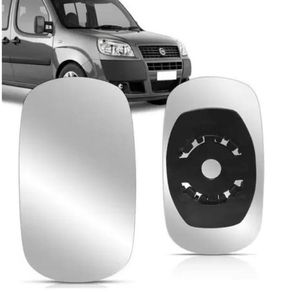 Suporte Retrovisor Fiat Doblo com Vidro Metalizado A Esquerda