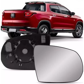 Suporte Retrovisor Fiat Toro 2015/ com Vidro Metalizado A Esquerda