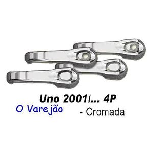 Capa Maçaneta Cromada Fiat Uno 2001/2009 4 Portas