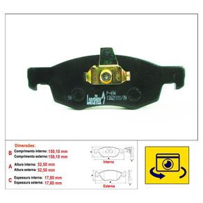 Pastilhas de Freio Dt Fiat Doblo 1.3 1.6 1.8 16V 2001/2009 D