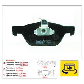 Pastilhas de Freio Dt Fiat Doblo Adventure 1.8 2002/2010 Pal