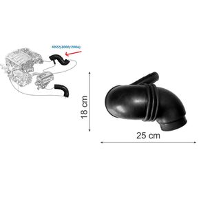 Mangueira Filtro Ar Motor ( Intercooler ) Gm S10 Blazer 2.8