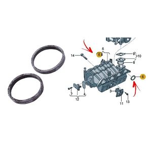 Junta Coletor Admissao Vedacao ( 2 Pecas ) Vw Gol Parati 1.