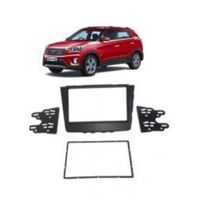 Tampa com Frente Hyundai Creta Preta 2 Din com Suporte Fixa