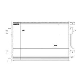 Condensador Ar Onix/ Prisma/ Spin/ Cobalt 10/16 Man/Aut 568X367x12 (Aplica Somente C/ Modulo Mahle)