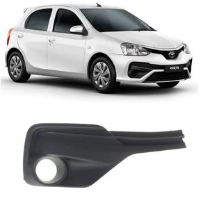 Grade Para-Choque Milha Etios Hatch/Sedan 18/ Preta C/Furo Le