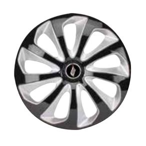 Jogo de Calota Universal Sportiva Velox Aro 15 Modelo Preta Prata