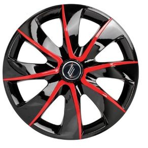 Jogo de Calota Universal Sportiva Prime Aro 14 Modelo Preta Vermelh