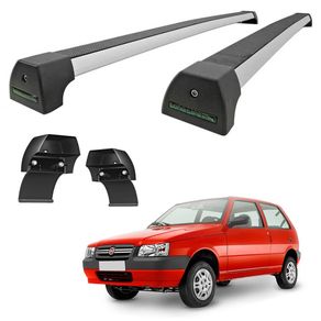 Rack Fiat Uno Elba Premio 2 Portas Aluminio