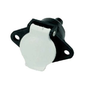 Tomada Plastica P/ Engate Redonda 7 Polos 12V 24V