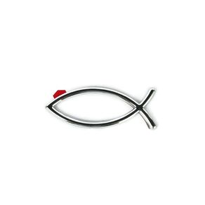 Emblema Peixinho Cromado Evangelico