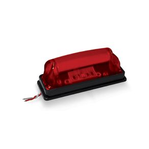 Lanterna Lateral Retangular Furgao Led Bivolt Vermelha