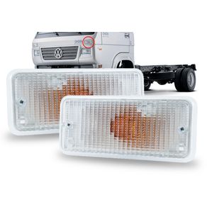 Lanterna Dianteiro Caminhao Vw com Cupula Cristal
