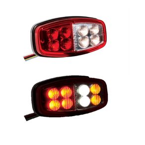 Lanterna Traseiro Universal 8 Leds Blindada Bivolt com Luz
