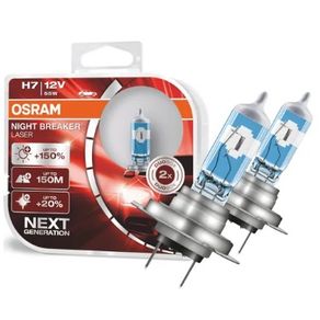 Lampada Biodo H7 55W Night Breaker Farol (150%+Luz) Kit