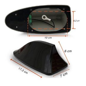 Antena Tubarao New Shark Preta (Haste)