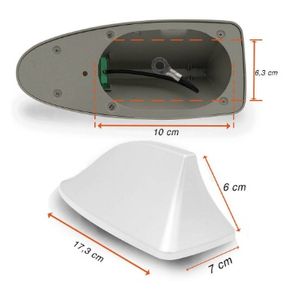 Antena Tubarao New Shark Branca (Haste)