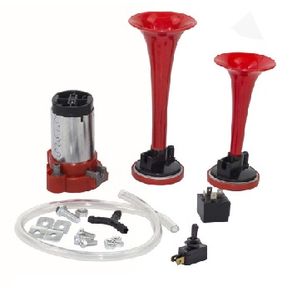 Buzina Esportiva 2 Cornetas 12V com Compressor Mangueira Pa