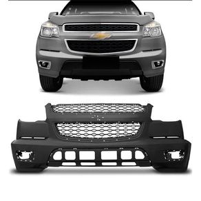 Para-Choque Dt S10 12/16 Preto Liso C/Grade Central