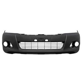 Para-Choque Dt Hilux 12/15 Preto Liso C/Grade C/Farol e C/Furo P/Moldura