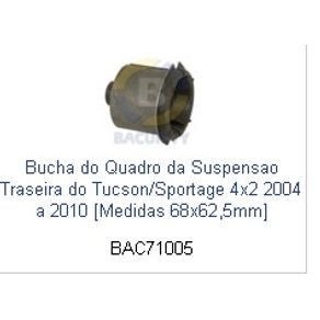 Bucha Eixo Suspensão Traseira ( Par ) Direita A Esquerda 68X62,50Mm Hyun