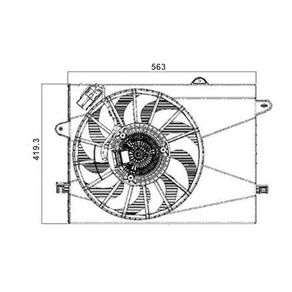 Motor Ventilador Radiador com Defletor 10 Pas Gm Cobalt Spi